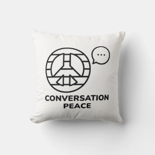 Conversation Peace Throw Pillow