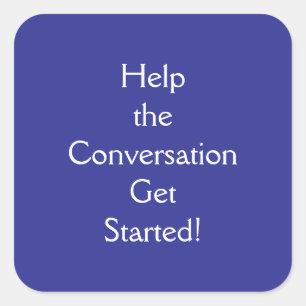 Conversation Square Sticker