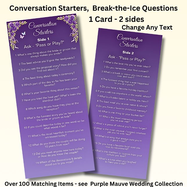 Conversation Starters - Break The Ice Questions  Menu (Creator Uploaded)