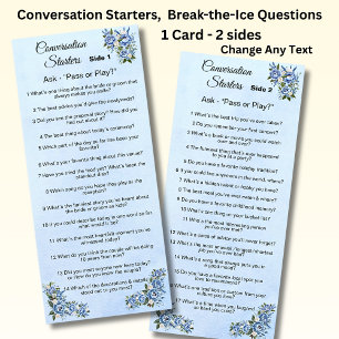 Conversation Starters - Break The Ice Questions Menu