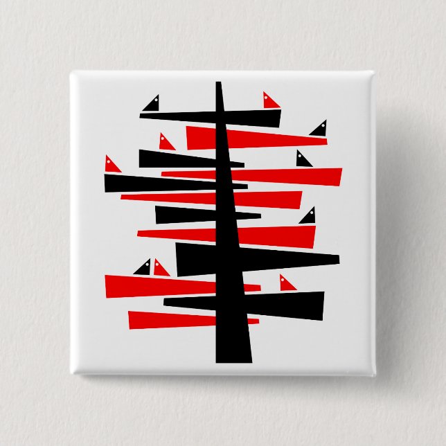 Conversation Tree 2 Inch Square Button (Front)