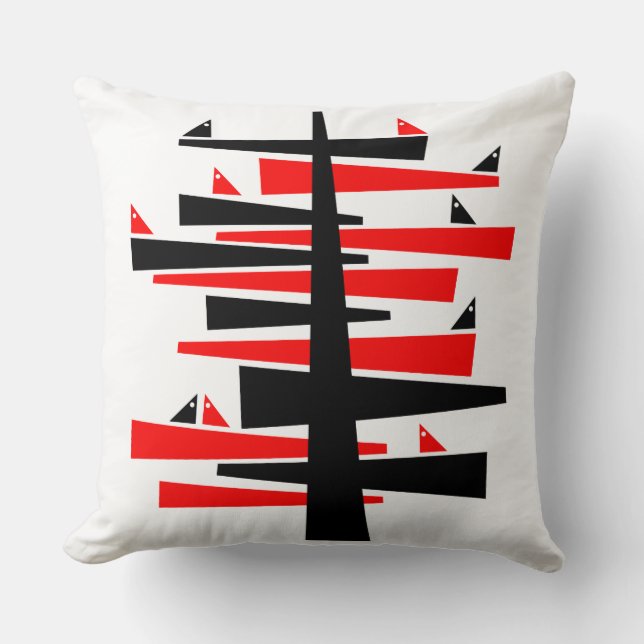 Conversation Tree Throw Pillow (Front)