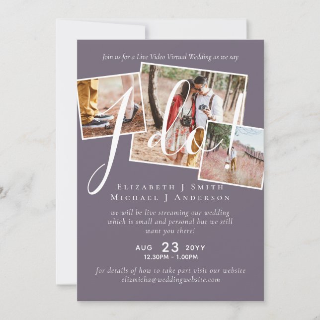 Conversation vidéo en direct Mariage ou Invitation (Devant)