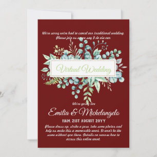 Conversation vidéo Mariage virtuel Invitations en 