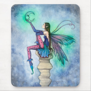 Conversation with the Moon Fairy Fantasy Art Mouse Pad