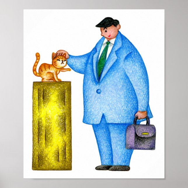 Conversations with cats. Relaxing commute. Poster (Front)