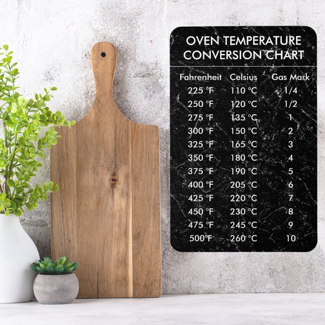 Conversion Chart Temperature Celsius Fahrenheit  Magnet (Conversion Chart Temperature Celsius Fahrenheit Magnet
 black marble)