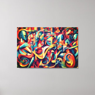 Conveying the spirit of music and performing arts canvas print