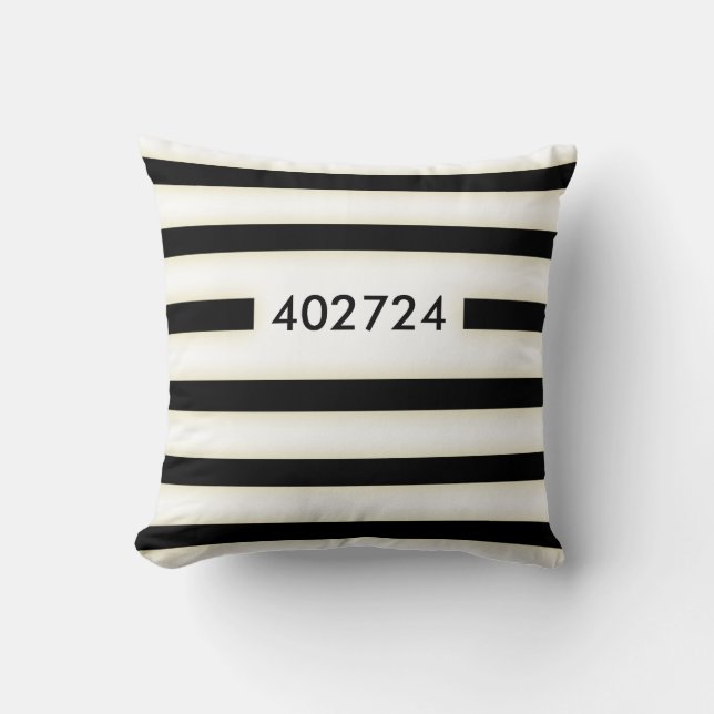 convict stained uniform throw pillow (Front)