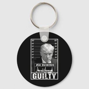 Conviction Verdict Donald Trump Mug Shot Jail Pict Keychain