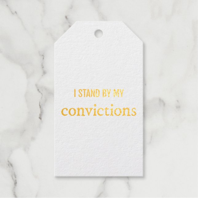 Convictions Foil Gift Tag (Front)