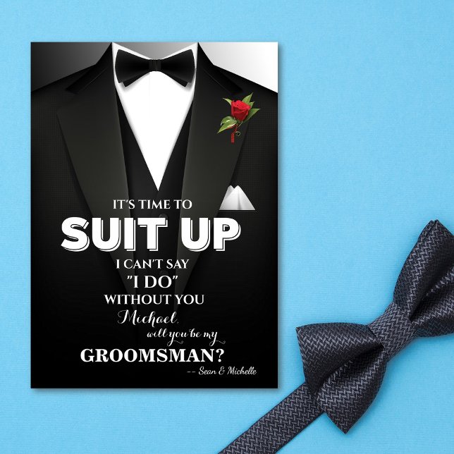 Convient À Groomsman Tuxedo Invitation (Créateur téléchargé)