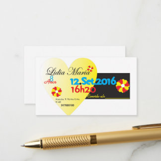 Convite de aniversario enclosure card