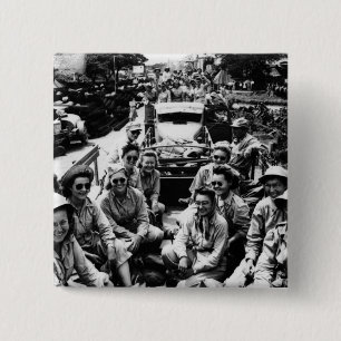 Convoy of Nurses WWII 2 Inch Square Button