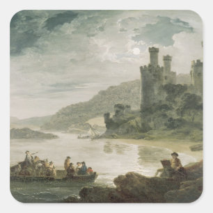 Conway Castle, 1794 Square Sticker