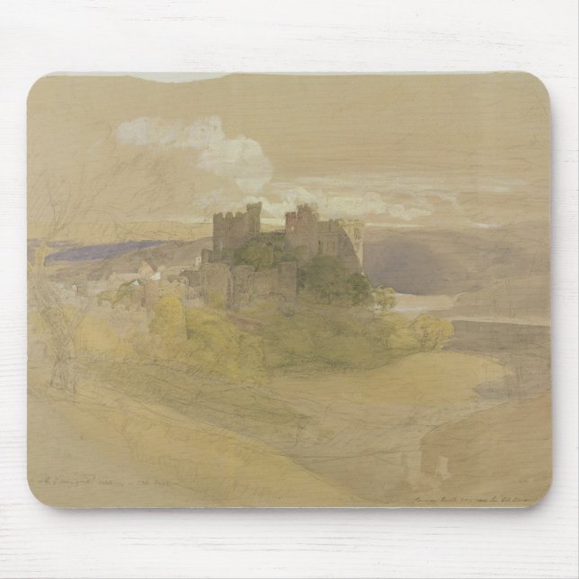 Conway Castle (graphite, w/c and gouache on paper Mouse Pad (Front)