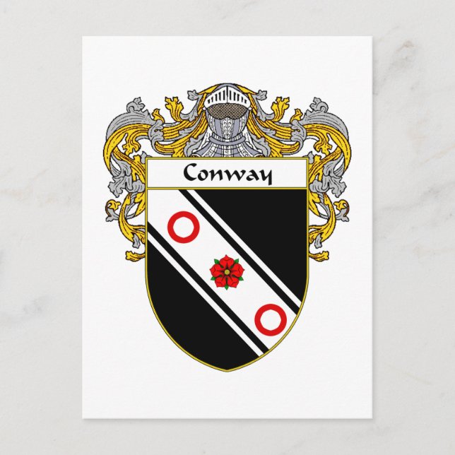 Conway Coat of Arms (Mantled) Postcard (Front)