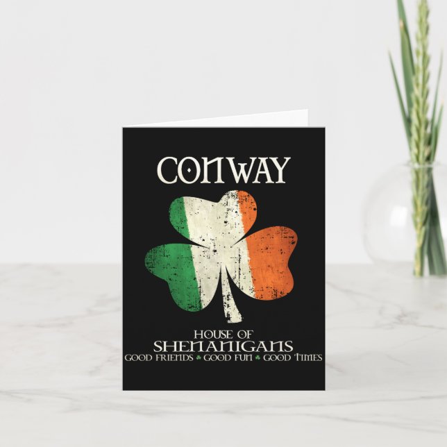 Conway Last Name Family Ireland Irish House Of She Card (Front)