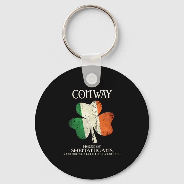 Conway Last Name Family Ireland Irish House Of She Keychain (Front)