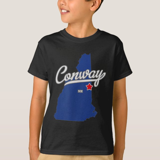 Conway New Hampshire Nh Map  T-Shirt (Front)