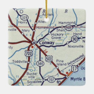 Conway South Carolina Ceramic Ornament