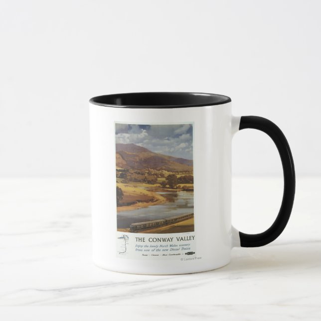 Conway Valley Scene British Railways Poster Mug (Right)