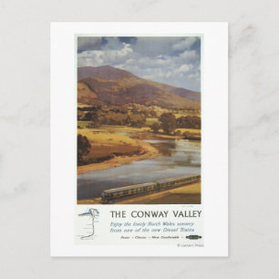 Conway Valley Scene British Railways Poster Postcard