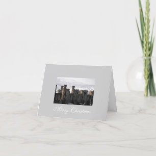 Conwy Castle in Snow Holiday Card