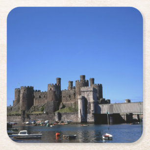 Conwy Castle Square Paper Coaster