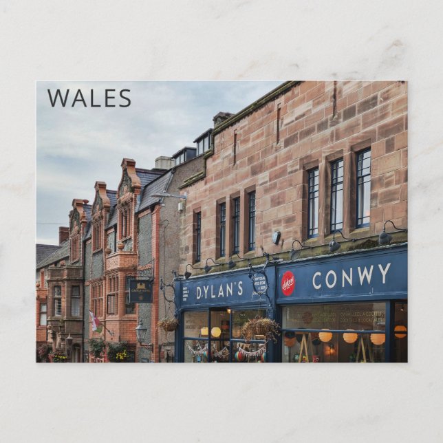 Conwy Wales Welsh City Travel Postcard (Front)
