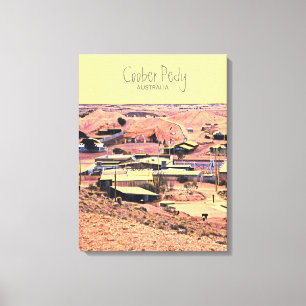 Coober Pedy mining town Australia travel Canvas Print