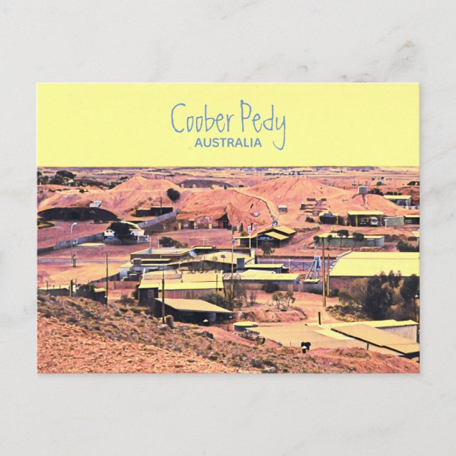 Coober Pedy mining town Australia travel Postcard (Front)