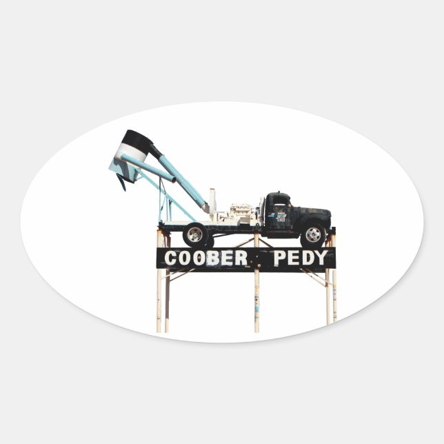 Coober Pedy, Opal Capital of the World Oval Sticker (Front)