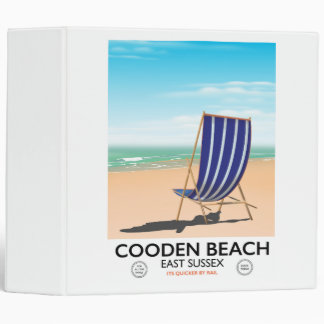 Cooden Beach East Sussex vintage travel poster Binder