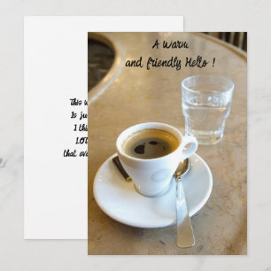 Cooffe with best friend flat card