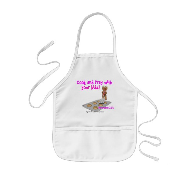 Cook and Pray with your kids Customize it Apron (Front)