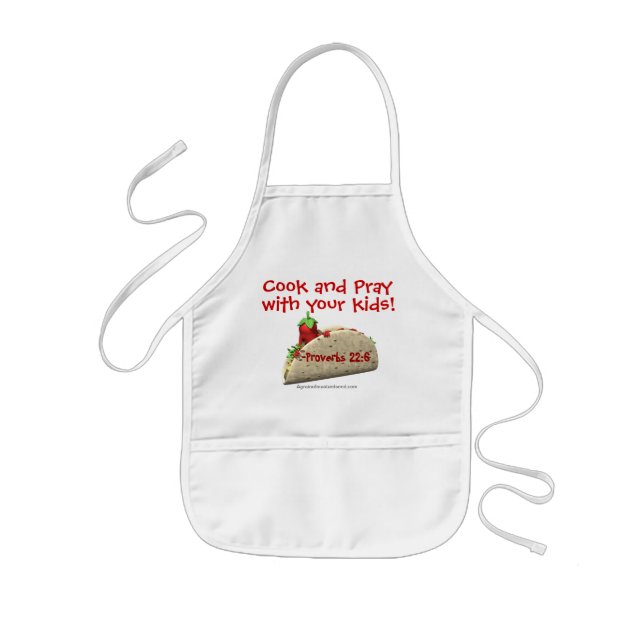 Cook and Pray with your kids Customize it Apron (Front)