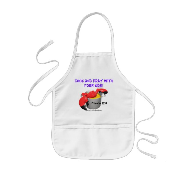 Cook and Pray with your kids Customize it Apron (Front)