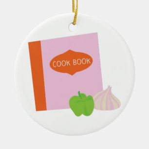 Cook Book Ceramic Ornament