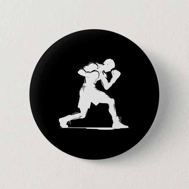 Cook Boxer Guy  2 Inch Round Button (Front)