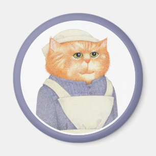 COOK CAT Round Magnet