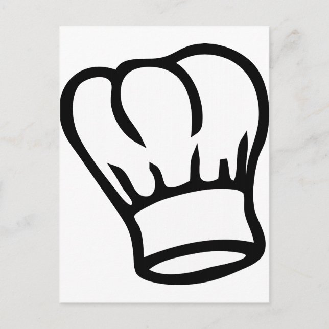 cook chef hat icon postcard (Front)