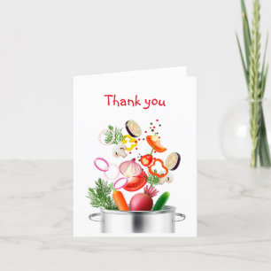 Cook Cooking Baking Food Kitchen Thank you Card