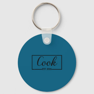 Cook Est 2026 Chef Cooking Keychain