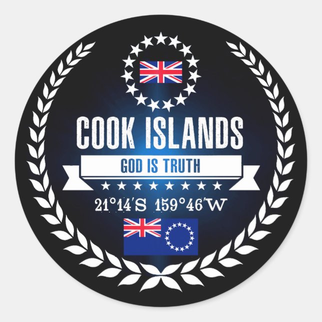Cook Islands Classic Round Sticker (Front)