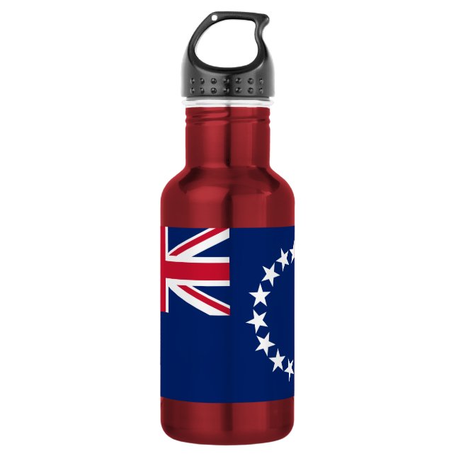 Cook Islands Flag 532 Ml Water Bottle (Front)