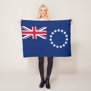 Cook Islands Flag Fleece Blanket
