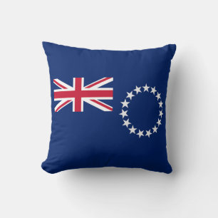 Cook Islands Flag Throw Pillow