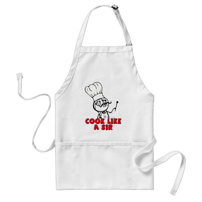 Cook Like a Sir MEME Apron (Front)