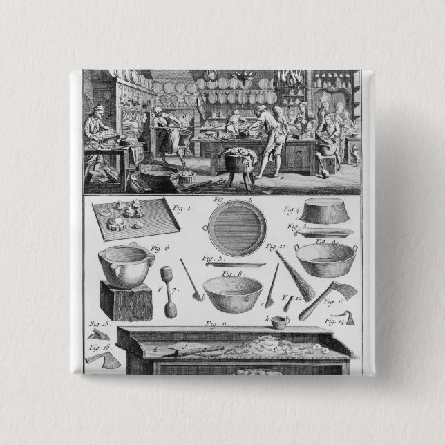 Cook, Pastrycook, Caterer 2 Inch Square Button (Front)
